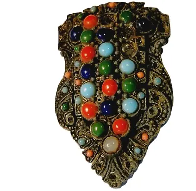 Vintage DRESS CLIP For Women Multicolored Missing Some Stones • $9.99