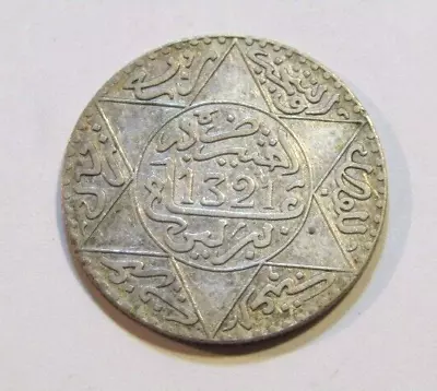 Morocco 1903/1321 BE 1/4 Rial Silver Coin • $59.99