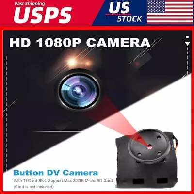 HD 1080P Button Shirt Built-in Battery Micro Smallest Body Mini Camera Recorder • $23.73