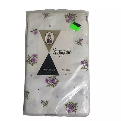 Vintage Springcale Combed Percale Pillowcases Spring Made Cotton 42 X 38.5 New • $15.69