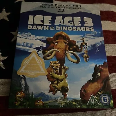 Ice Age 3 - Dawn Of The Dinosaurs New Sealed Blu Ray & DVD With RARE Slipcover • £0.49