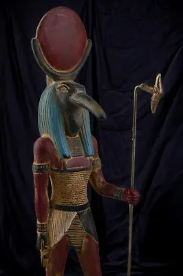 Egyptian Statue Of Thoth Ancient Egyptian God Of Wisdom And Knowledge Antique • $116.25
