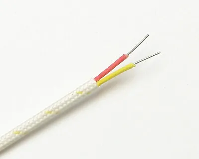 K-type Thermocouple Wire AWG 24 Solid W Fiberglass Insulation Extension 1 Yard • $2.79