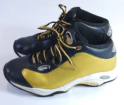 And1 Tai Chi Mens 7.5 Vince Carter Olympic GOLD Sneaker Basketball D1055MBTW • $35