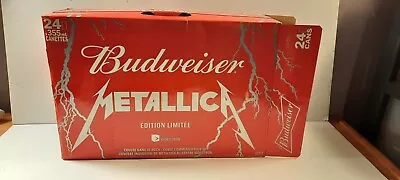 Budweiser Metallica Empty Box 24 Cans - Rare • $36.43