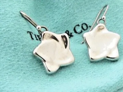 Tiffany & Co. Elsa Peretti Sterling Silver Aegean Star Drop Dangle Earrings • $499.99