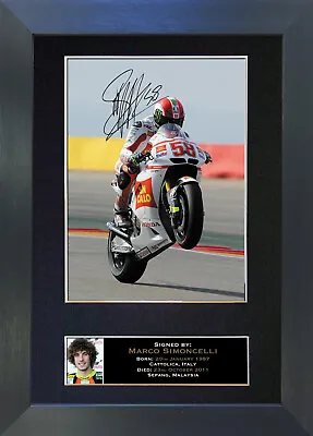 MARCO SIMONCELLI Signed Mounted Reproduction Autograph Photo Prints A4 35 • $31.07