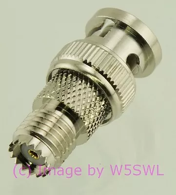 BNC Male To Mini UHF Female Coax Connector Adapter - By W5SWL • $3.51