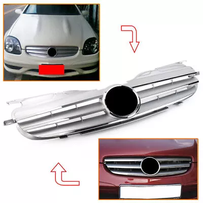 Front Upper Grille Grill For Mercedes Benz R170 W170 AMG SLK Class 98-04 Chrome • $113.88