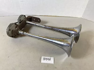 Safety Dual Trumpet Air Horn BSM Vintage Train Boat Truck Parts 10D46 • $179.99