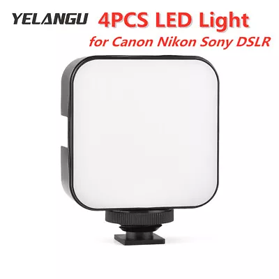 YELANGU LED01 LED Video Light Photography Fill Light 5W 6500K Lamp DSLR Cameras • $19.10