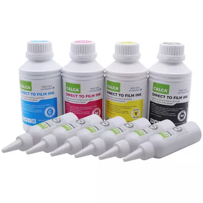 CALCA Direct To Transfer DTF Inks For Epson Printhead 500mlX4 CMYK +100mlX6 Wh • $165.44