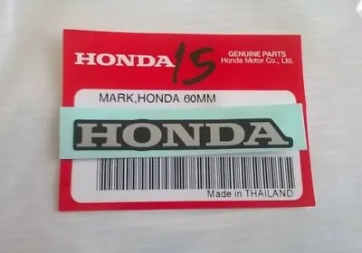 HONDA MARK 60mm SILVER / BLACK DECAL STICKER LOGO BADGE *** GENUINE HONDA *** • £4.85