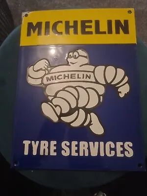 Enamel Michelin Tyres Sign • £45