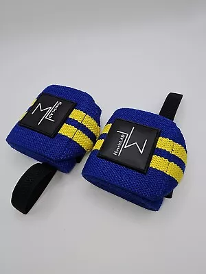 MuscleLad Weight Lifting Straps Wrist Straps Wrist Support Gym Training • £12.99