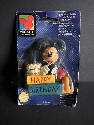 Disney Mickey Mouse Happy Birthday 3  Candle Wilton Cake Topper Vintage 1998 New • $3