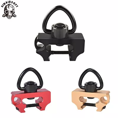 Tactical Quick Detach QD Sling Swivel + Adapter With Picatinny 20 Mm Rail Mount • $14.29