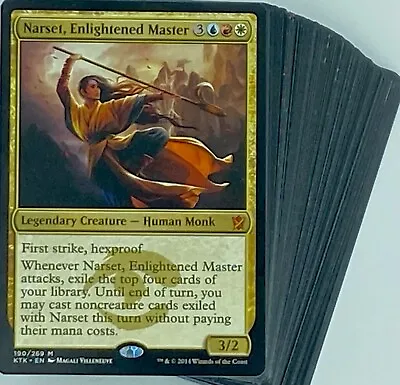 ***Custom Commander Deck*** Narset Enlightened Master - EDH MTG Magic Cards • $62.37