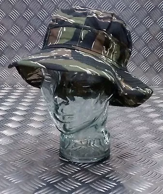 Military Style Special Forces Boonie Hat / Bush Hat Short Brim Tiger Camo - NEW • $16.68