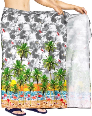 $15.17 • Buy HAPPY BAY Men's Casual Beach Swimwear Lava Lava Sarong Wrap 78  X39  Grey_V949