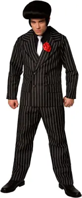 Morph Gangster Costume Men Roaring 20S Costumes For Men Mafia Mobster 1920S Hall • £29.99