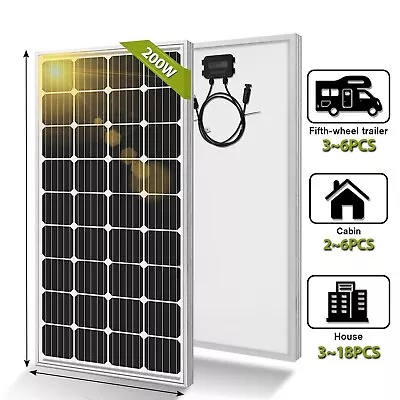 9BB 200W Mono Solar Panel 21.9% High Efficiency Half-Cut Cells Monocrystalline • $145.88