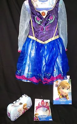 Anna Frozen Deluxe Halloween Costume W/Wig Tiara & Metal Purse Girls Size 4-6X • $22