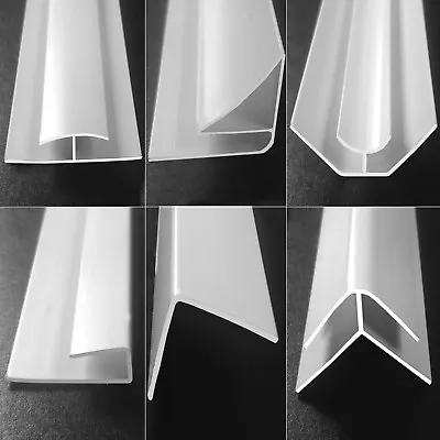 £18.50 • Buy White Trims 5mm For Wall Cladding Panels White Finishing Trims PVC Wet Wall WC