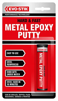 £5.95 • Buy Evo-stik Evo Stik Stick Hard Fast Metal Epoxy Steel Putty 50g 320123 New