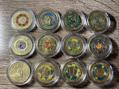$2.25 • Buy Rare 2 Dollar Coloured Remembrance Coins X12