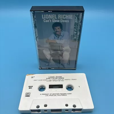 LIONEL RICHIE CANT SLOW DOWN CASSETTE TAPE All Night Long - Hello - Stuck On You • $4.99