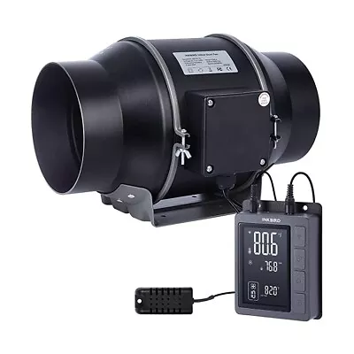 WiFi Exhaust Inline Duct Fan Automatic Timer Modes ECO Adjustment Grow Tent 32dB • $106.99