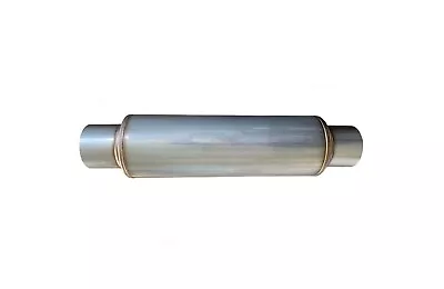 Exhaust Muffler 3.0  In/Out Center 5  Round Body 30  OAL Moderate Sound • $65.89