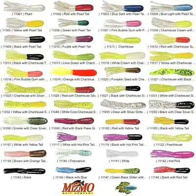 Mizmo Tubes Crappie Panfish SPECS 1.5 Inch Pick Any 44 Colors 15 Count Pack • $5.99