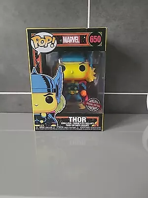 Funko Pop Thor Action Figure Blacklight #650 • £8