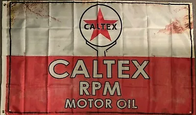 CALTEX VINTAGE Retro Flag Huge Man Cave Garage  • $26.50