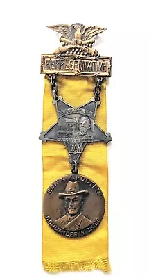 1930 GAR 64th NATIONAL ENCAMPMENT Rep. Badge Cincinnati  • $47