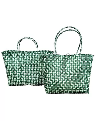 Reusable Carry Bag Market Shopping Basket Tote Heavy Duty Woven Plastic Durable • $39.95