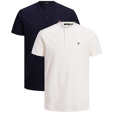 Jack & Jones Mens Polo Structure Mao Short Sleeve Shirt • £14.99