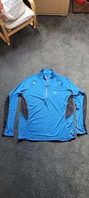More Mile XL Mens Half Zip Long Sleeve Running Top Hi Vis • £15.99