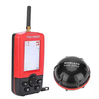 100M ABS Fish Finder Wireless Sonar Sensor Fishfinder Echo Sounder For Night • £63.23