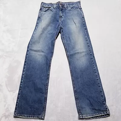 BULLHEAD Mens Blue Denim Jeans Slim Straight Leg Size 28 X 30 • $11.98