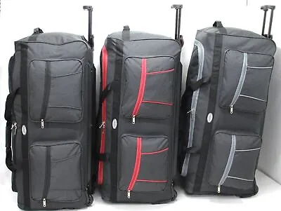 £32.99 • Buy Large 34  Travel Luggage Wheeled Bag Trolley Holdall Suitcase  Duffel Cargo Case
