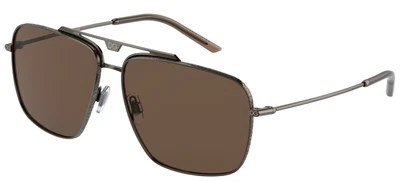 $320.10 • Buy Dolce & Gabbana SLIM DG 2264 Ruthenium/Brown 61/14/145 Men Sunglasses