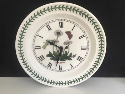£10 • Buy VINTAGE PORTMEIRION BOTANIC GARDEN “BELLIS PERENNIS” 27cm WALL CLOCK