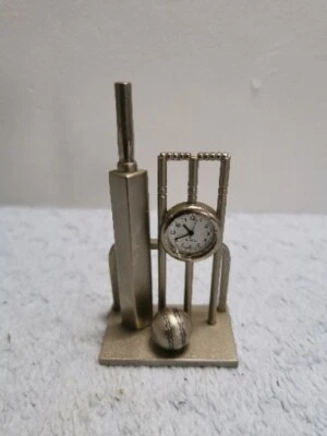 £7.99 • Buy Cricket Themed Miniature Clock - Birthday Collectable Novelty Cricketer Untested