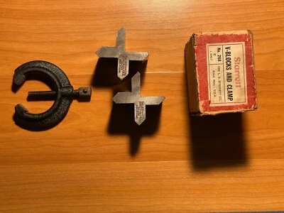 $40 • Buy Starrett V-blocks Set No. 268C, With Clamp And Original Box