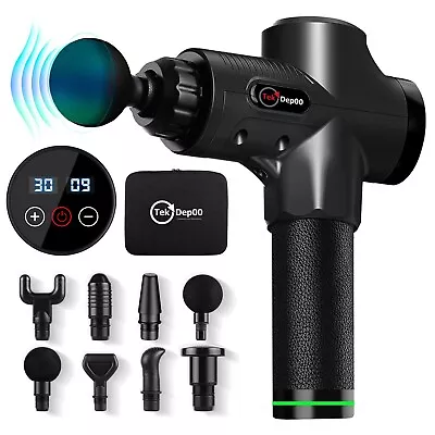 Massage Gun Muscle Deep Tissue For Athletes Portable Percussion With 8 Heads • $39.99