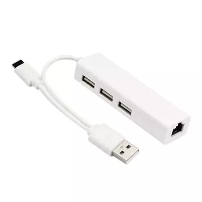 Mini USB2.0 To 3 USB LAN/ Ethernet Network Hub Adapter • $10.52