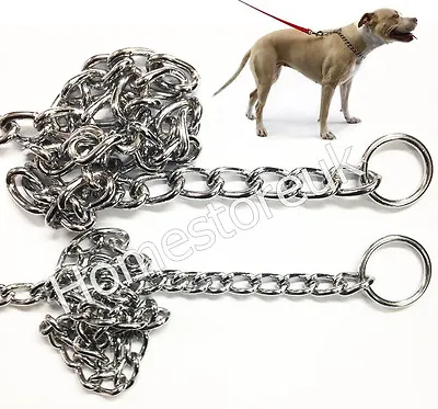 £3.95 • Buy Quality Choke Choker Check Chain For Pet Puppy Dog Collar Metal Steel Chrome